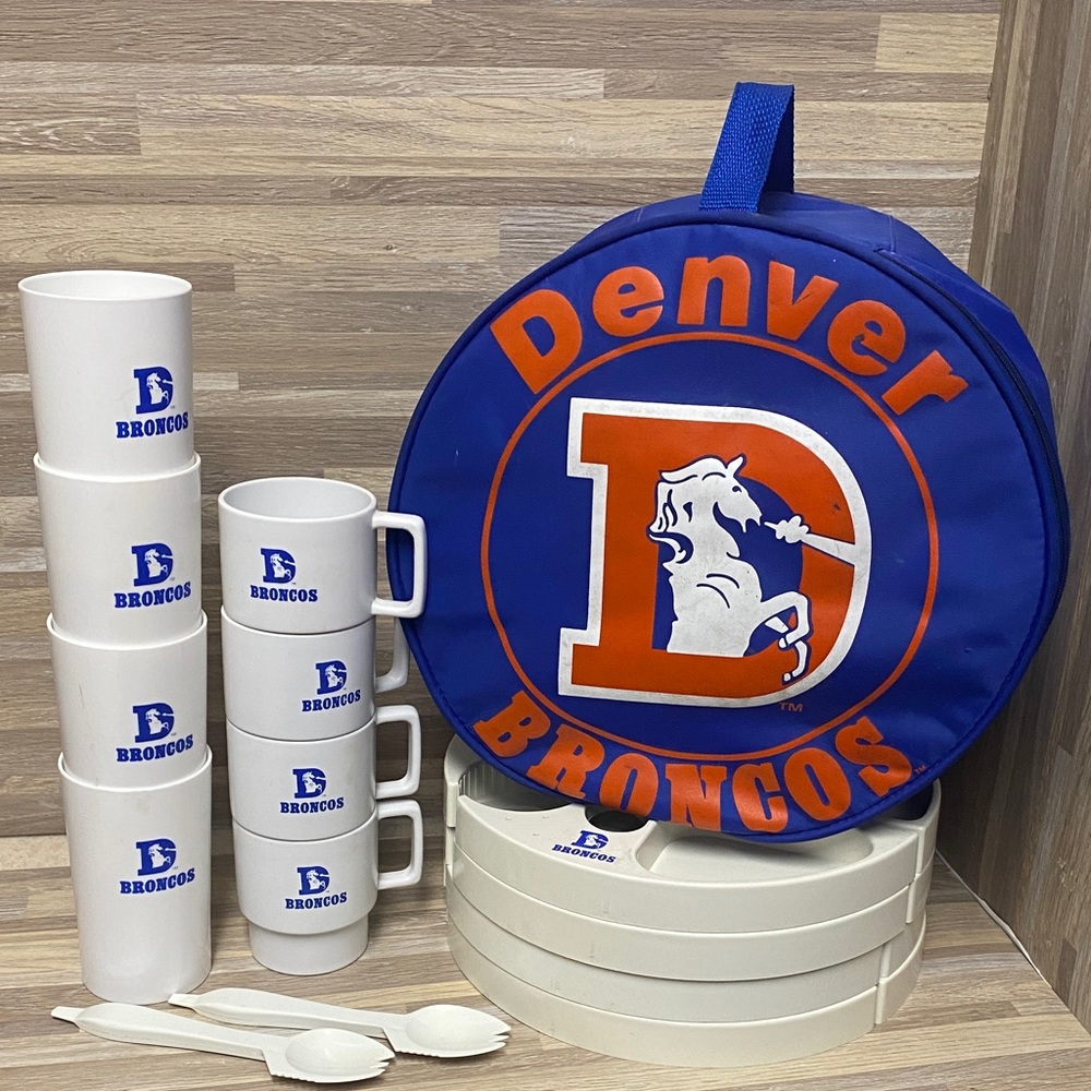 NFL Denver Broncos tailgating vintage Super Bowl party Sunday game day - Picture 1 of 10
